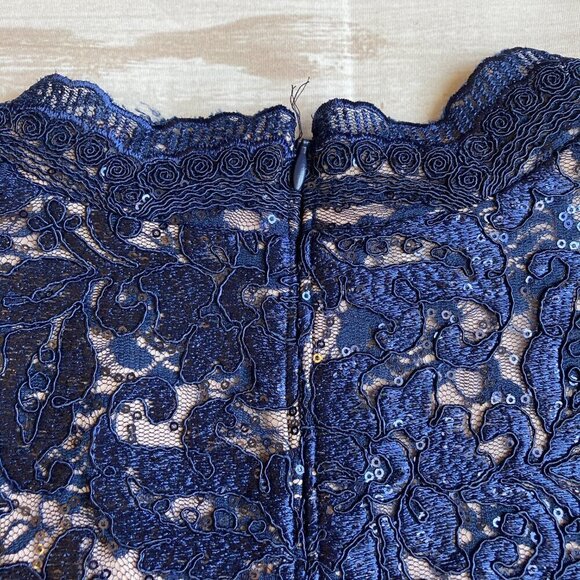 Alex Evenings Illusion Cap Sleeve Long Formal Gown Size 12 Petite - Picture 9 of 10